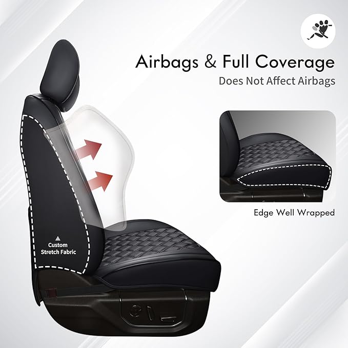 Seat Covers for Toyota Tacoma — Front Seat — Black