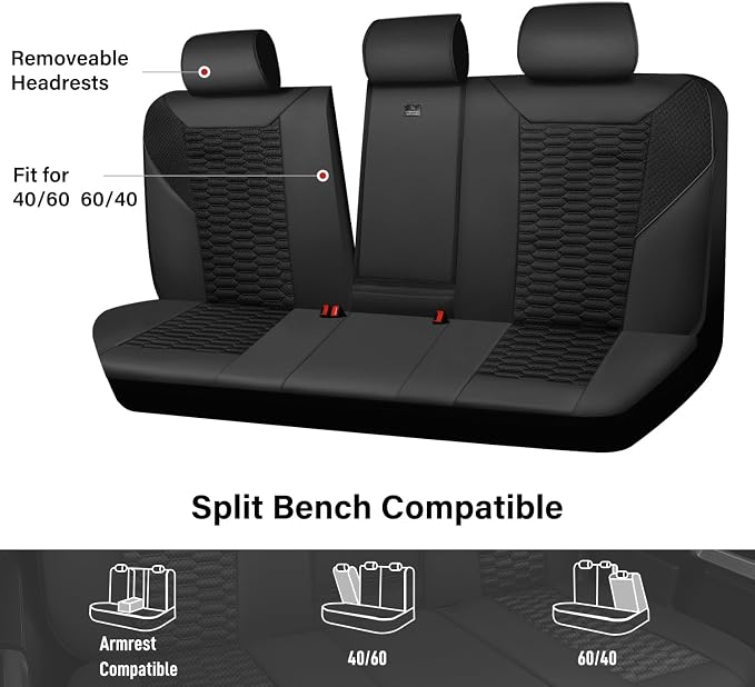 Universal Fabric Seat Covers — Black