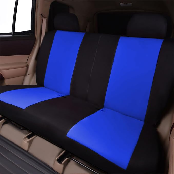 Fabric Car Seat Covers — Full Set — Black / Gray / Purple