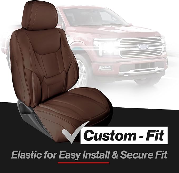 Seat Covers for Chevrolet Silverado — Front Seat — Brown
