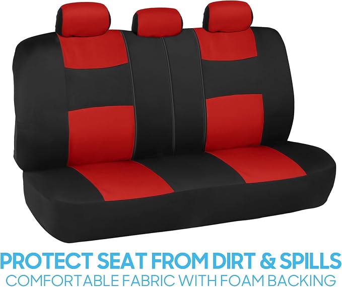 Car Seat Covers — Full Set — Red / Black