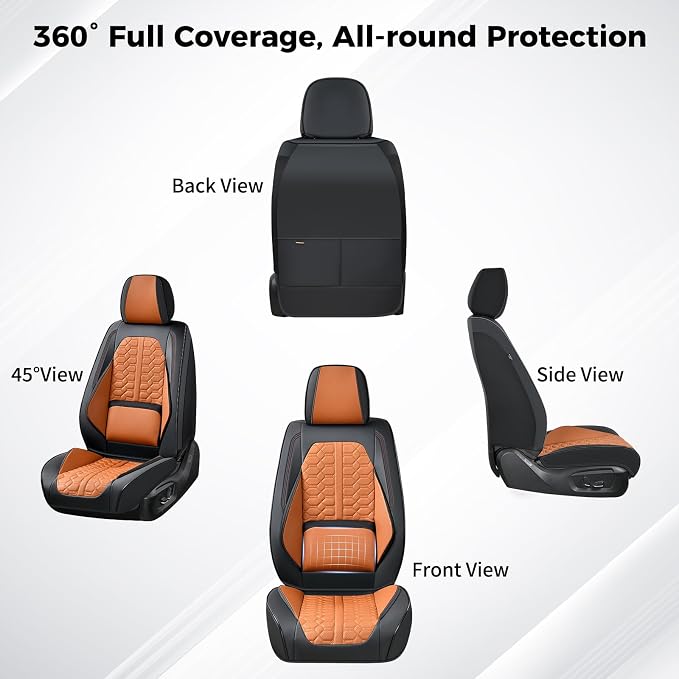 Universal Seat Covers — Full Set — Black / Brown