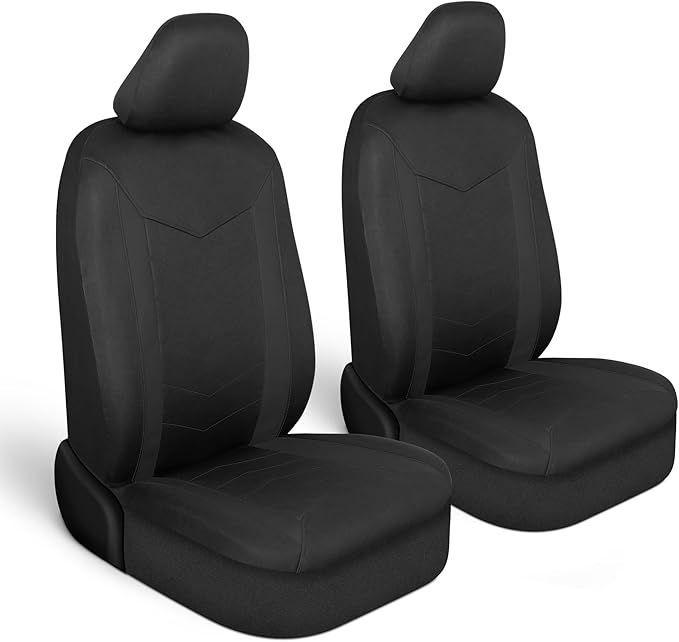 Neoprene Car Seat Covers — Front Seat — Black