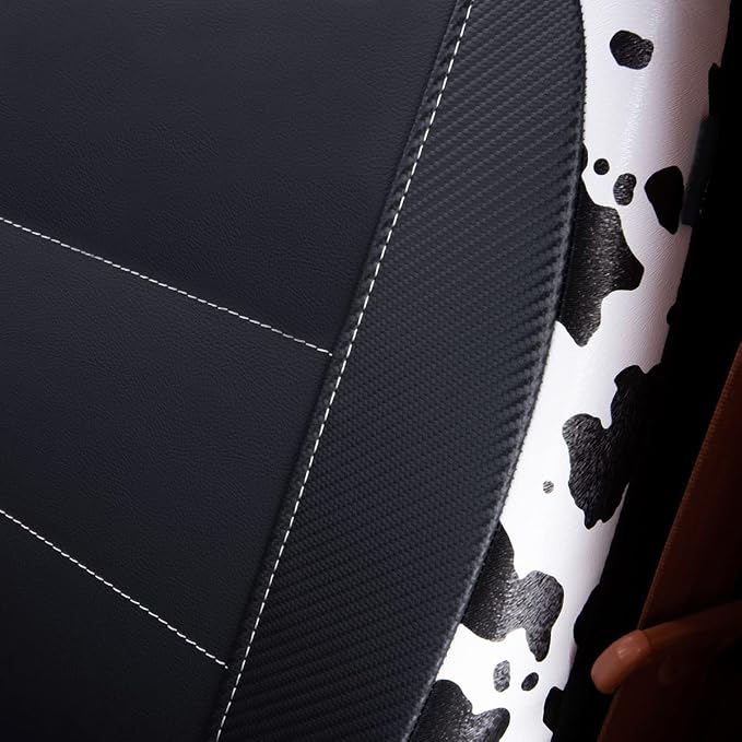 Faux Leather Car Seat Covers — Front Seat — Black