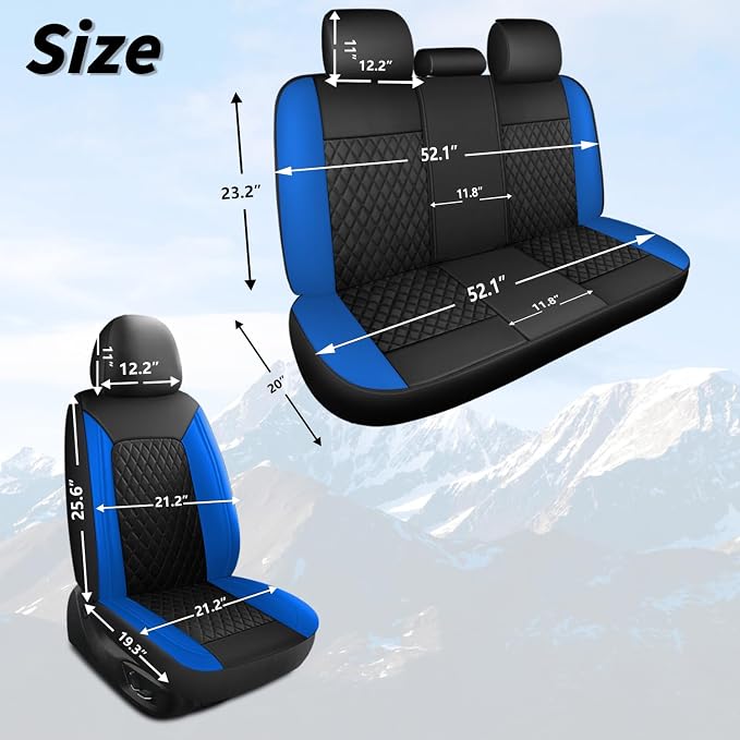 Universal Faux Leather Seat Covers — Front Seat