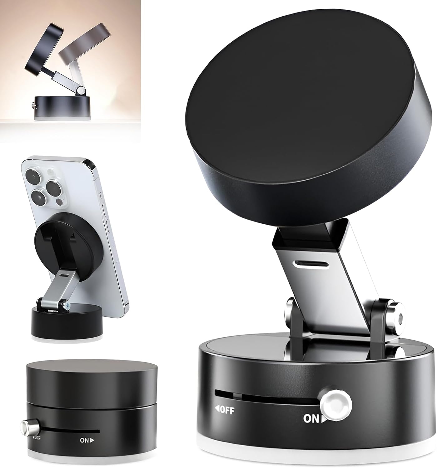 New 2025 Phone Holder Magnetic Foldable & Multi-Function Black Magnetic + Vacuum Head 61HQ1sQ2-ML._AC_SL1500_9a2e19f8-75fd-4afd-9167-ee25a35fe213