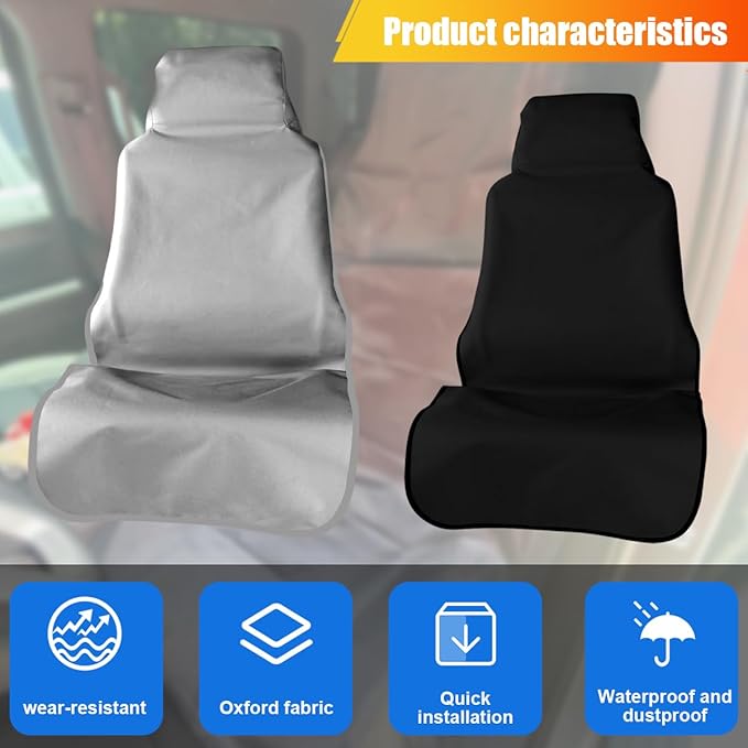 Universal Seat Covers — Front Seat — Black