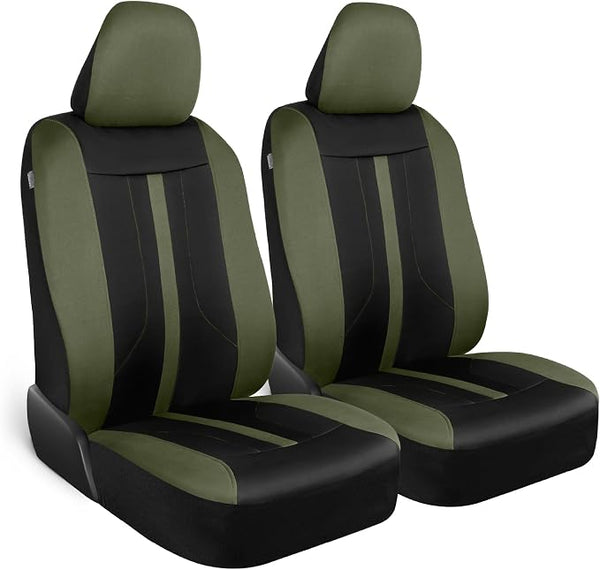 Fabric Car Seat Covers — Front Seat — Green