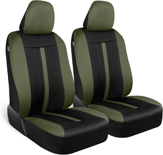 Fabric Car Seat Covers — Front Seat — Green