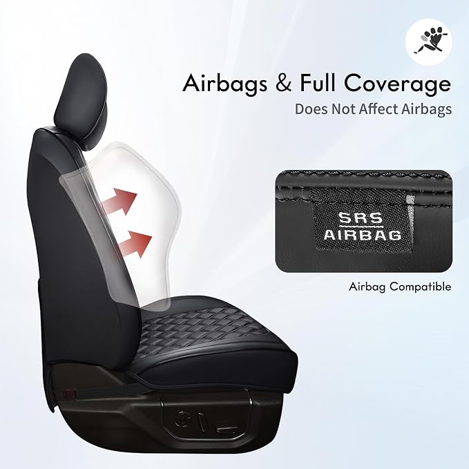 Seat Covers for Multiple Vehicles — Full Set — Black