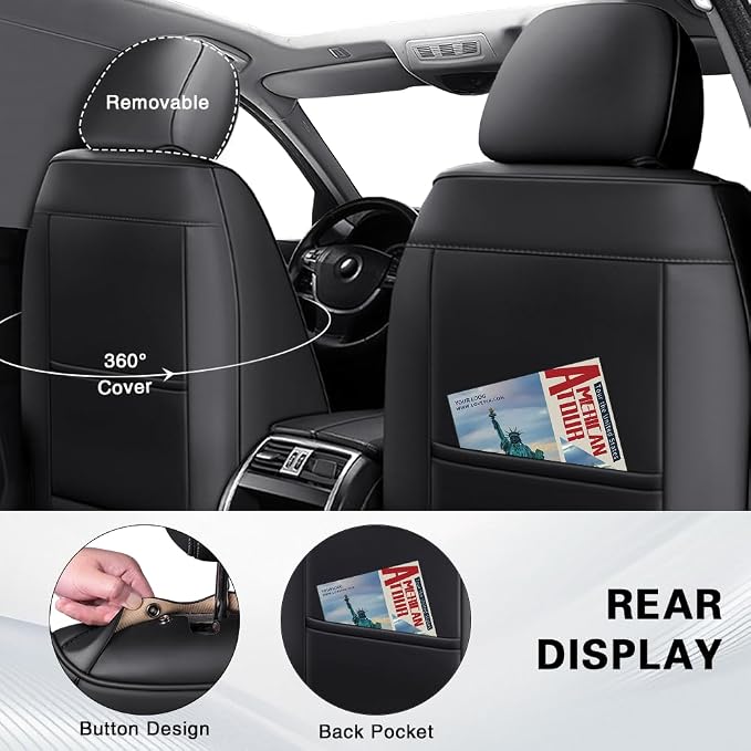 Seat Covers for Toyota Yaris — Front Seat — Cream / White