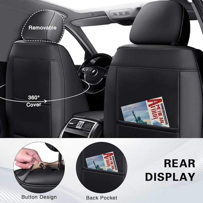 Seat Covers for Toyota Camry — Front Seat — Black