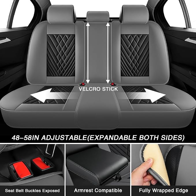Seat Covers for Toyota Tacoma — Full Set — Gray / Black