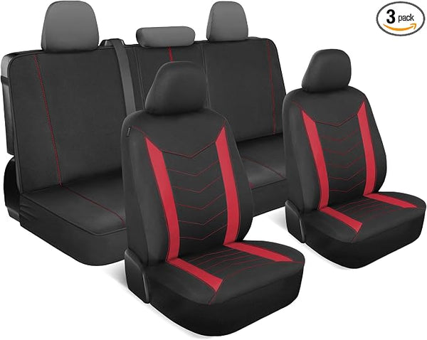 Pet Car Seat Protector — Black / Red