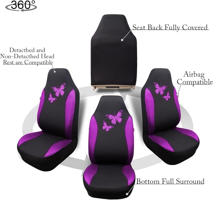 Universal Seat Covers — Front Seat — Purple