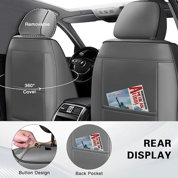 Seat Covers for Toyota Camry — Full Set — Gray / Black
