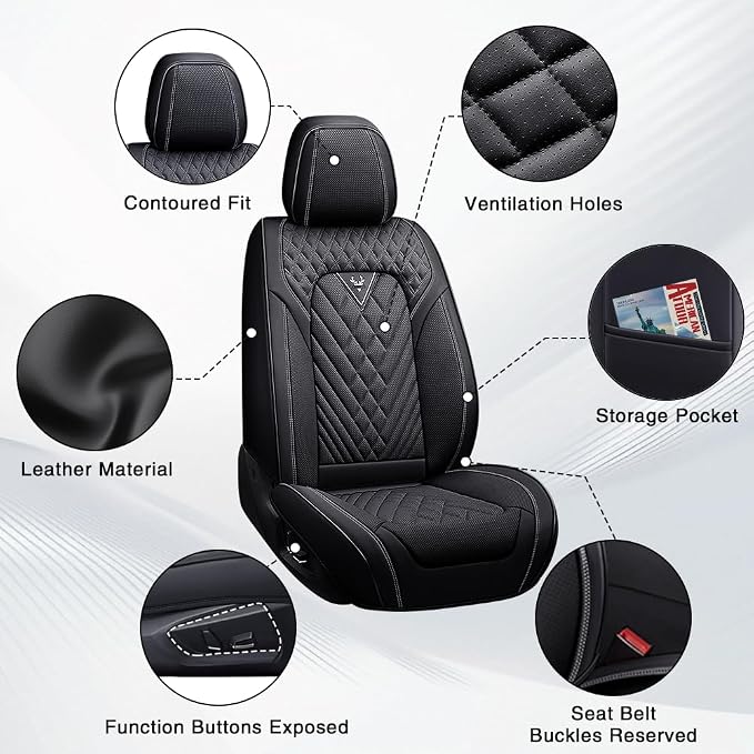 Seat Covers for Toyota Tundra — Black