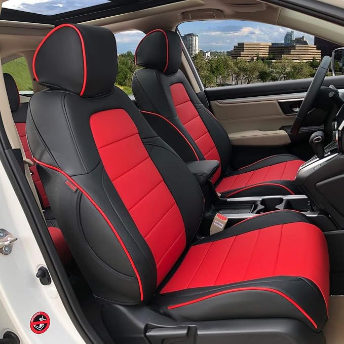 Faux Leather Seat Covers for Honda CR-V — Full Set — Red / Black