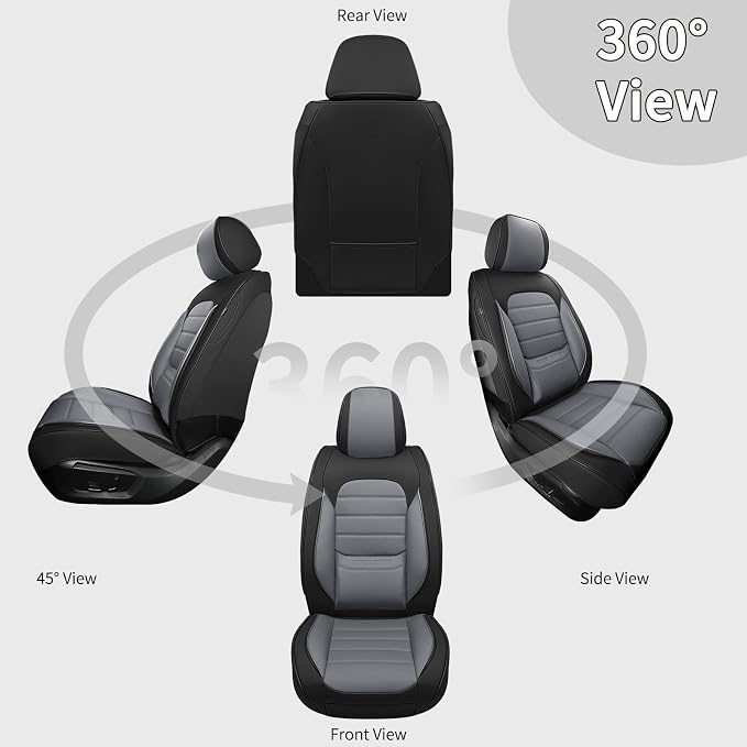 Universal Seat Covers — Full Set — Black / Gray