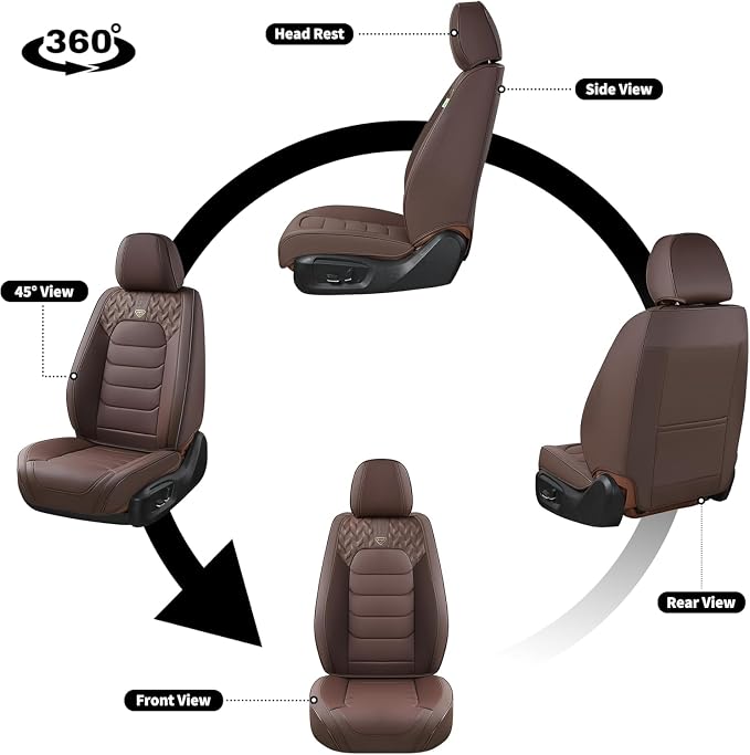 Car Seat Covers — Full Set — Coffee