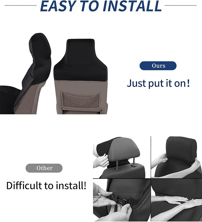 Car Seat Covers — Front Seat — Navy
