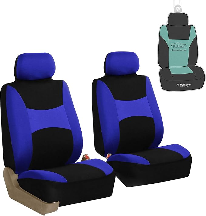 Universal Fabric Seat Covers — Front Seat — Blue