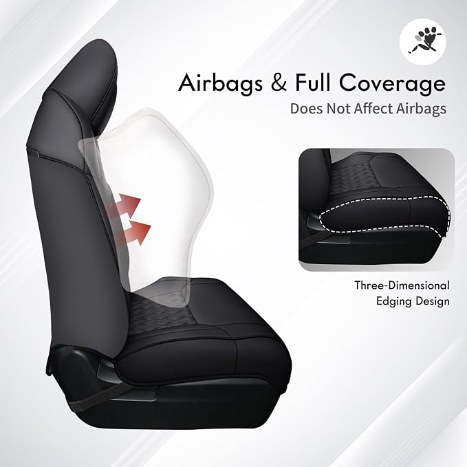 Seat Covers for Toyota Tacoma — Front Seat — Black