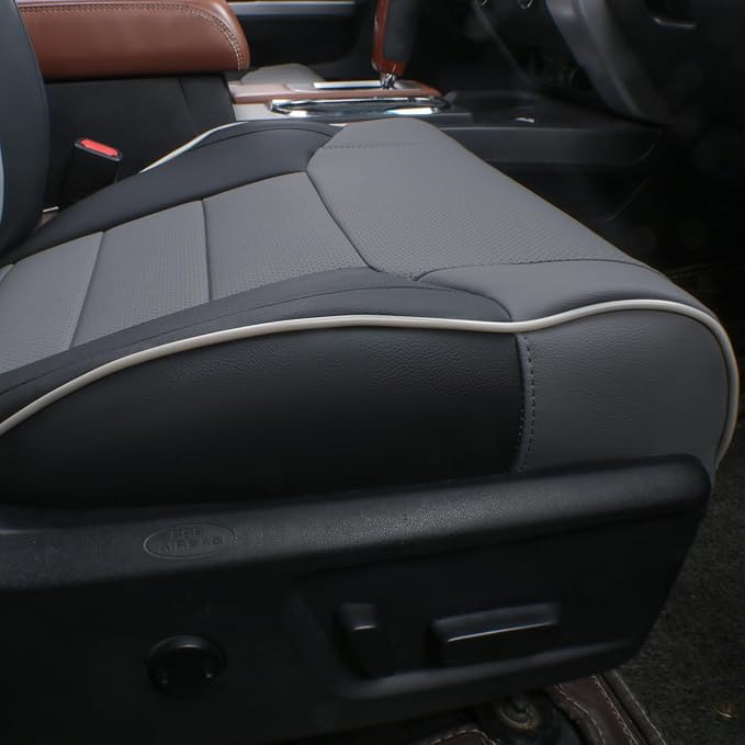Faux Leather Seat Covers for Toyota Tacoma — Full Set — Black / Gray
