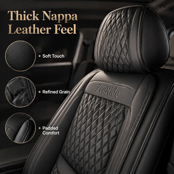 Universal Seat Covers — Front Seat — Black