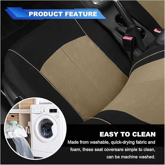 Universal Seat Covers — Front Seat — Beige