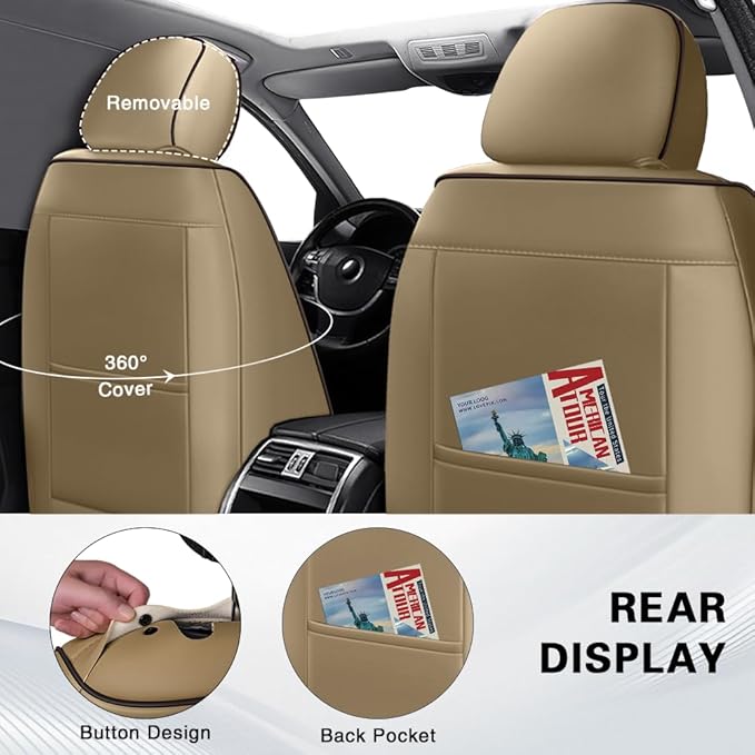 Seat Covers for Toyota RAV4 — Full Set — Brown / Beige