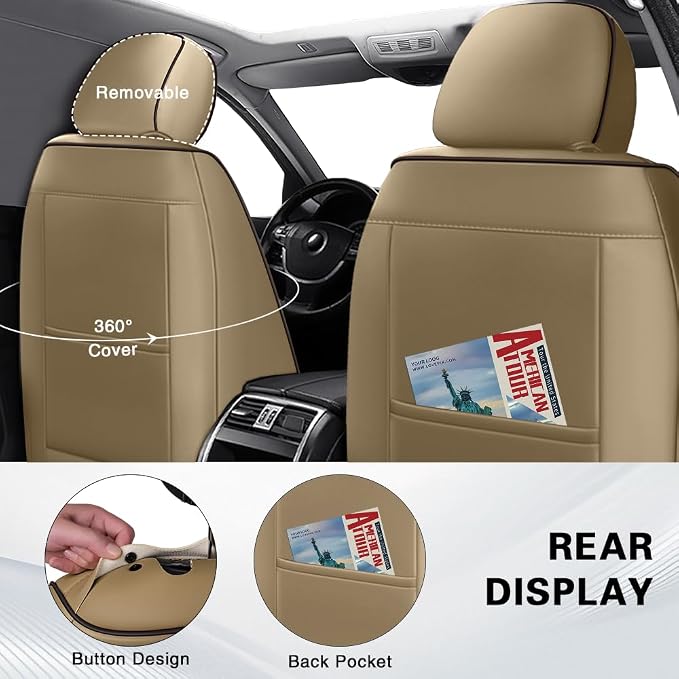 Seat Covers for Toyota Corolla — Full Set — Brown / Beige