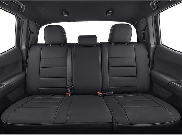 Faux Leather Seat Covers for Toyota Tacoma — Rear Seat — Black