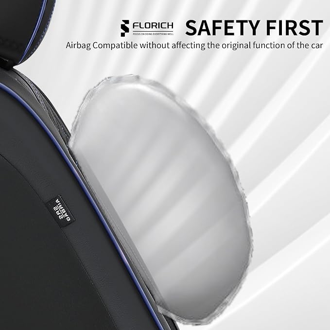 Universal Seat Covers — Front Seat — Black / Blue