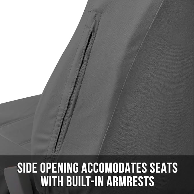 Faux Leather Car Seat Covers — Front Seat — Gray
