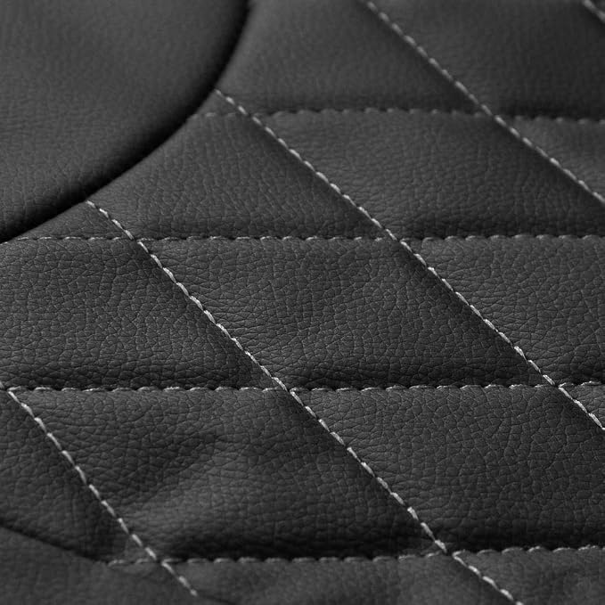 Faux Leather Car Seat Covers — Front Seat — Black