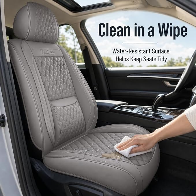 Universal Seat Covers — Front Seat — Gray