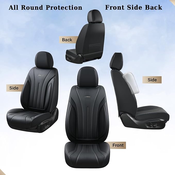 Universal Seat Covers — Front Seat — Black