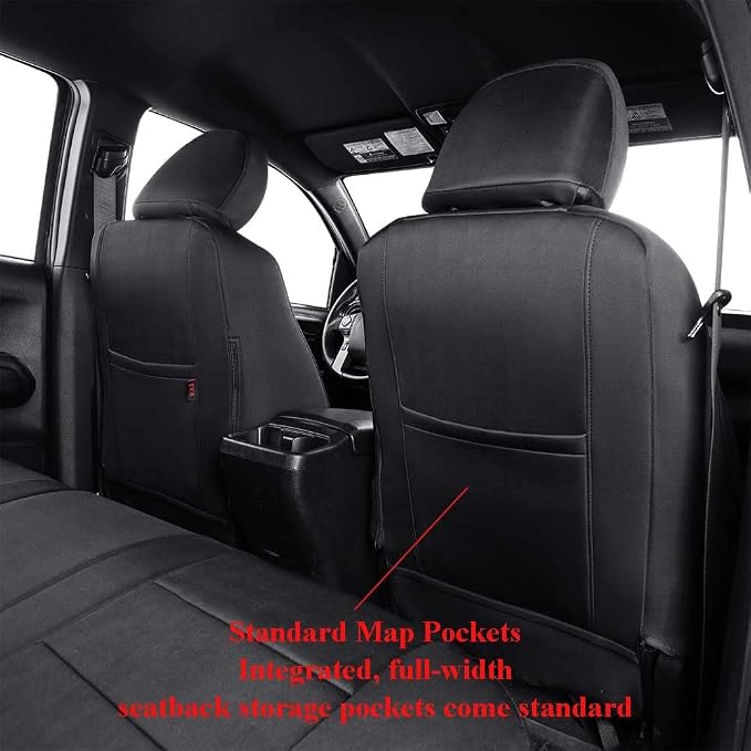 Neoprene Seat Covers for Toyota Tacoma — Front Seat — Black