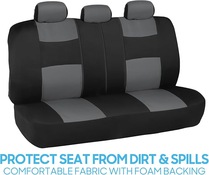 Car Seat Covers — Full Set — Gray / Black