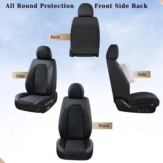 Universal Seat Covers — Full Set — Black