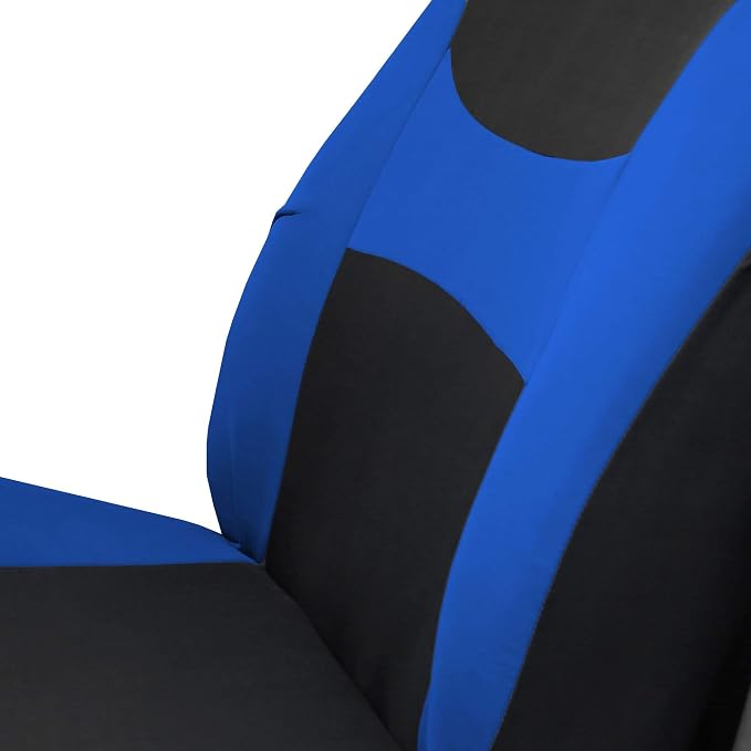 Universal Fabric Seat Covers — Front Seat — Blue