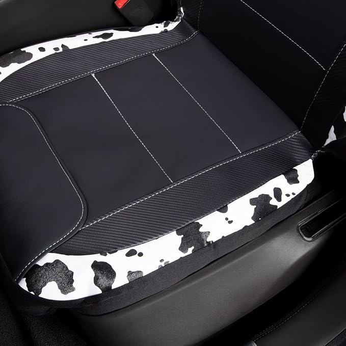 Faux Leather Car Seat Covers — Full Set — Black