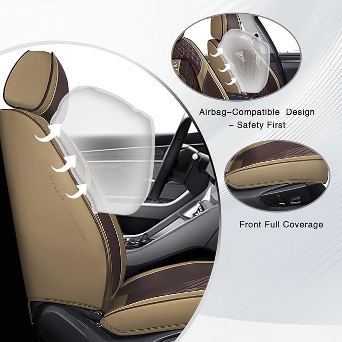 Seat Covers for Toyota Corolla — Full Set — Brown / Beige