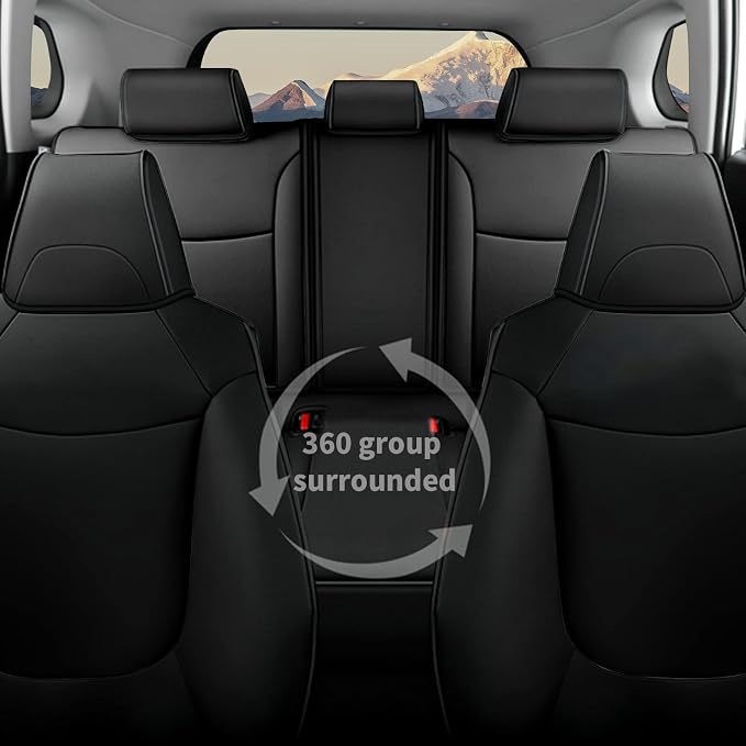 Faux Leather Seat Covers for Toyota Corolla — Full Set — Black