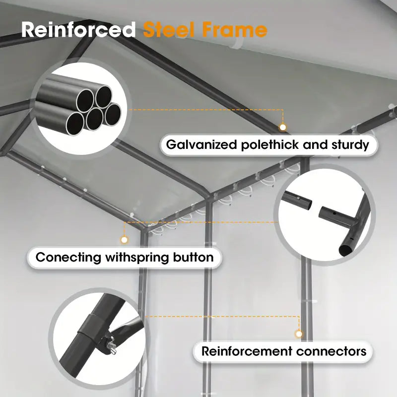 Upgraded Portable Carport with 4 Roll-up Doors 6226cb70-1606-45d7-a118-2d22e2dc18a1