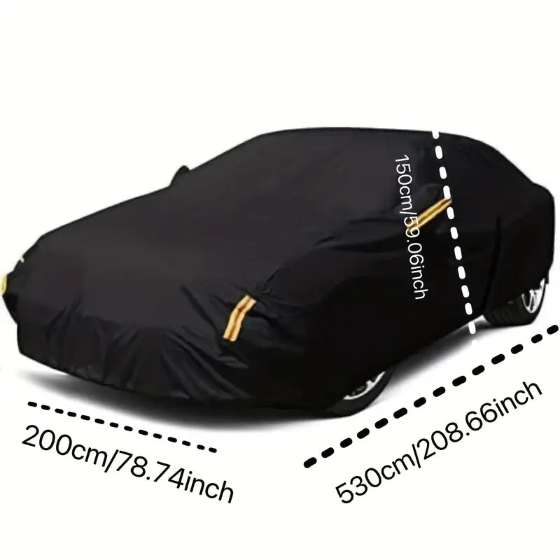 Oxford Cloth Full Car Cover - Waterproof 190T Outdoor Protection with Reflective Warning Tape XXL 64f8a052-069f-463d-b07e-cdcf7fd8c889