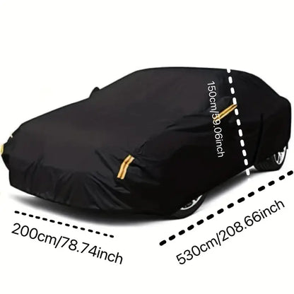 Oxford Cloth Full Car Cover - Waterproof 190T Outdoor Protection with Reflective Warning Tape XXL 64f8a052-069f-463d-b07e-cdcf7fd8c889