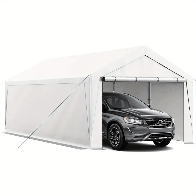 Upgraded Portable Carport with 4 Roll-up Doors White 10x20Ft 66b33c59-c3c4-42ac-bbb2-21a64bfe4d31_1