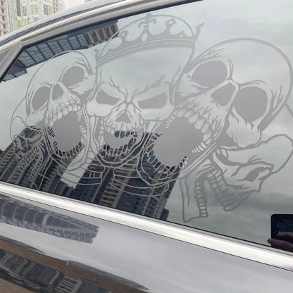 Car sticker "Skulls" matte black 7014453705